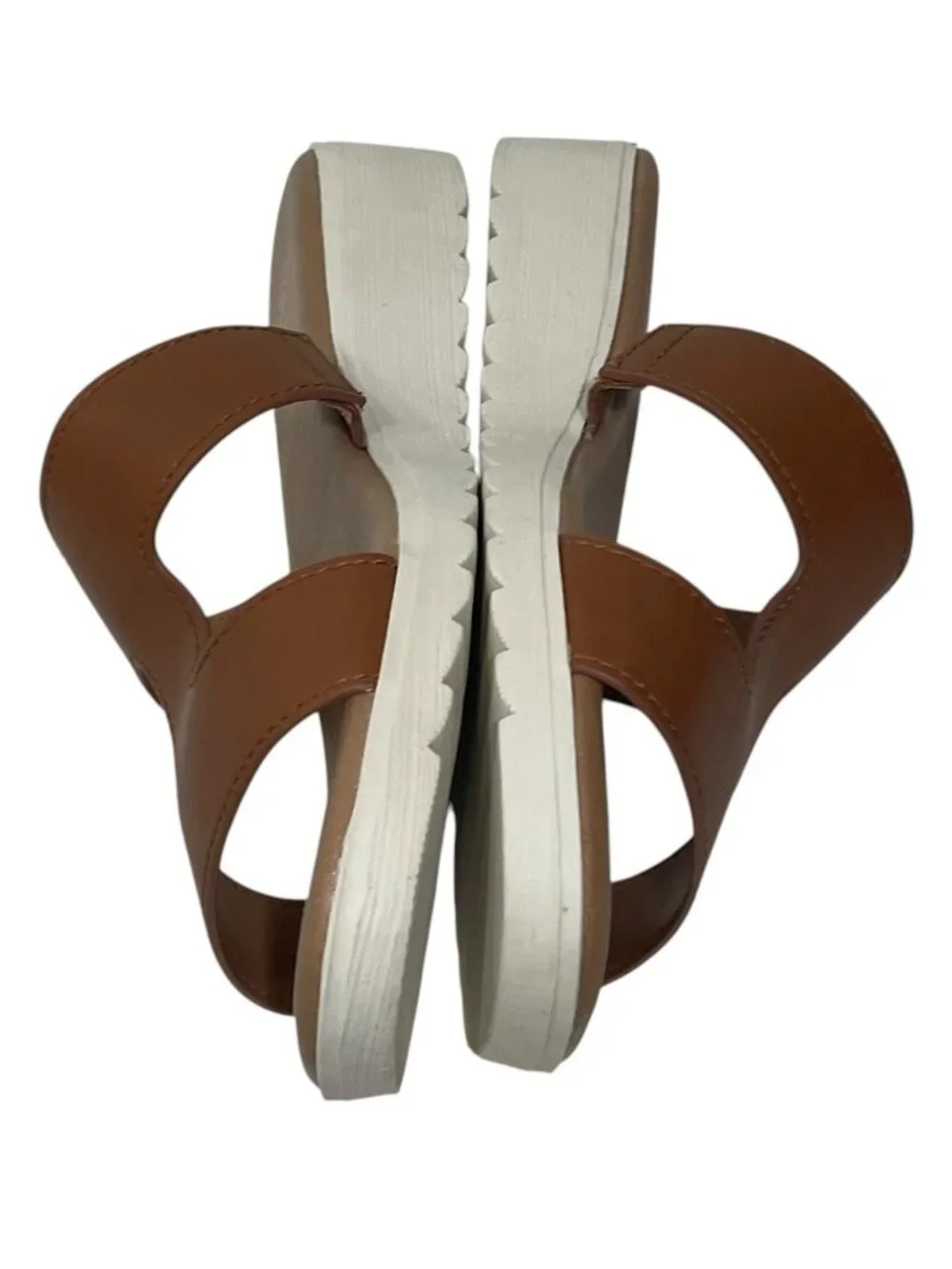 Kensie Elena H Band Slide Sandals Women’s Size 8 Cognac Brown NEW